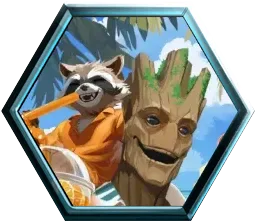 Rocket and Groot (Summer Beach Party) avatar - Marvel Snap
