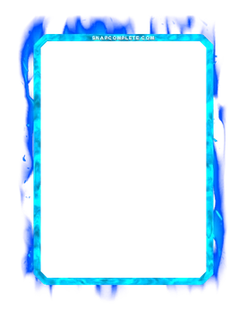 Blue Fire Border Marvel Snap card border art