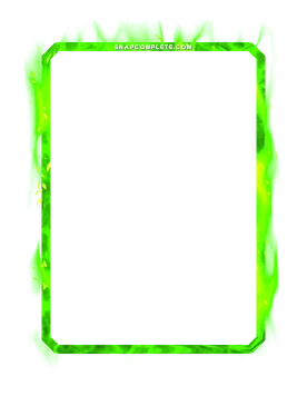 Green Fire Border Marvel Snap card border art