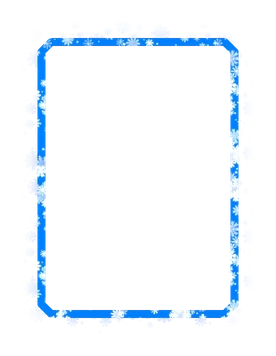 Blue Snowflakes Border Marvel Snap card border art