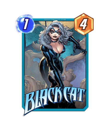 Black Cat Marvel Snap card art