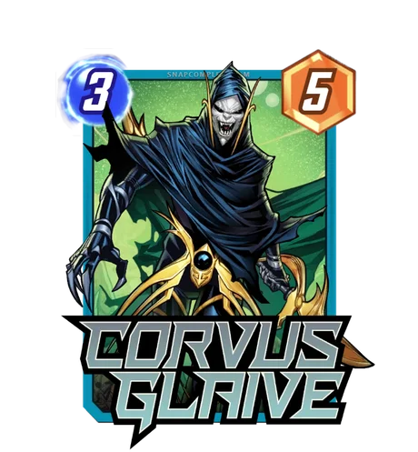 Corvus Glaive Marvel Snap card art