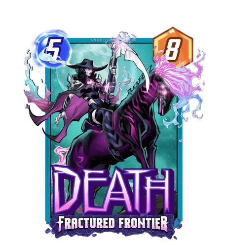 Death Fractured Frontier Marvel Snap card art