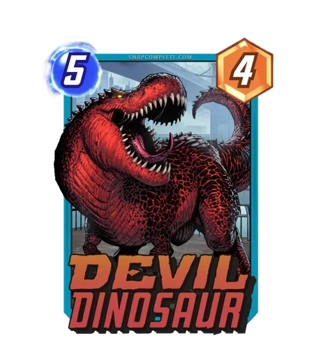 Devil Dinosaur Marvel Snap card art