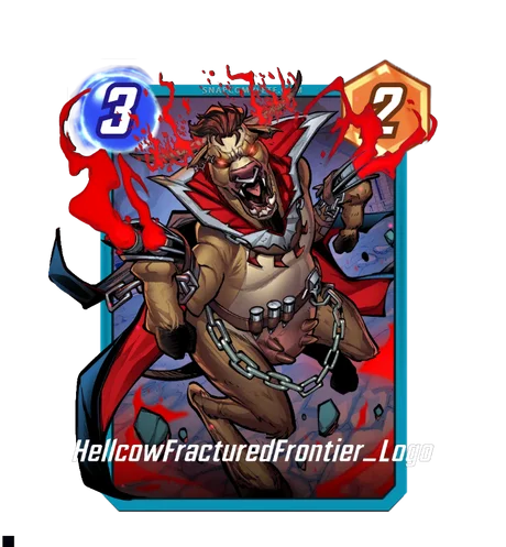 Hellcow Fractured Frontier Marvel Snap card art
