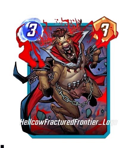 Hellcow Fractured Frontier Marvel Snap card art