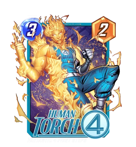 Human Torch First Steps Marvel Snap card art