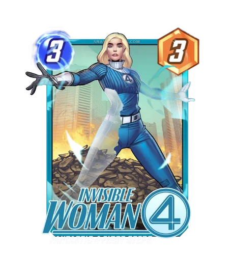 Invisible Woman First Steps Marvel Snap card art