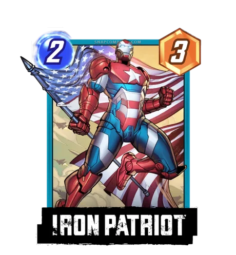 Iron Patriot Marvel Snap card art