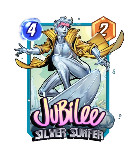 Jubilee Silver Surfer Marvel Snap card art