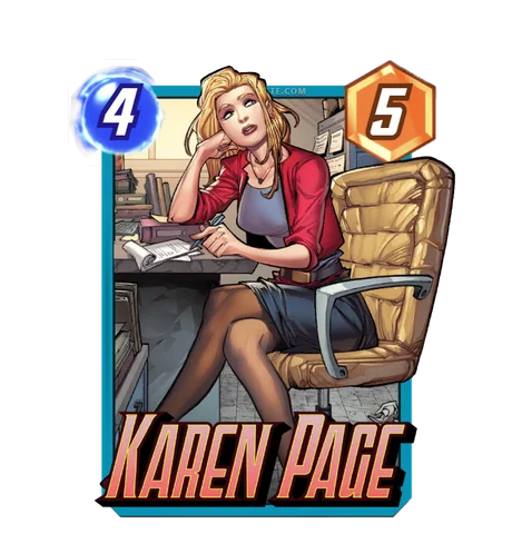 Karen Page Marvel Snap card art