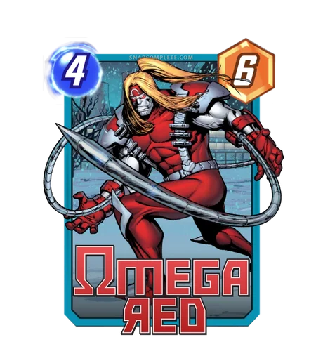 Omega Red Marvel Snap card art
