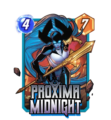 Proxima Midnight Marvel Snap card art