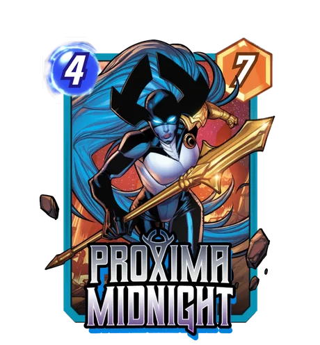 Proxima Midnight Marvel Snap card art