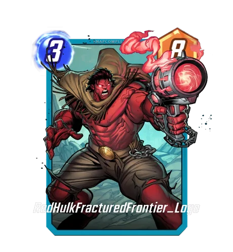 Red Hulk Fractured Frontier Marvel Snap card art