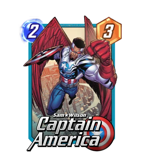Sam Wilson Captain America Marvel Snap card art