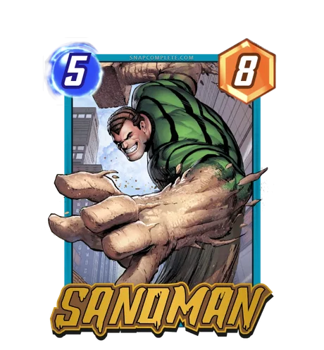 Sandman Marvel Snap card art