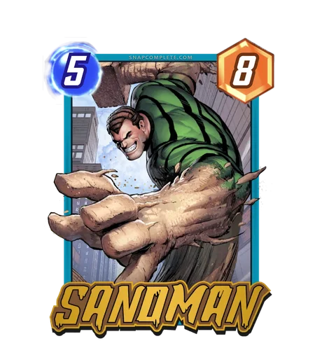 Sandman Marvel Snap card art