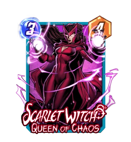 Scarlet Witch Queen of Chaos Marvel Snap card art