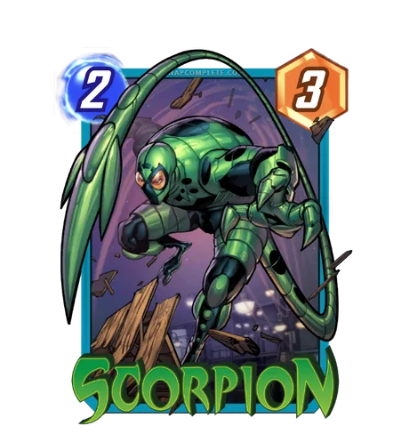Scorpion Marvel Snap card art
