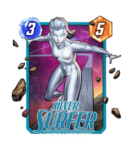 Silver Surfer First Steps Marvel Snap card art