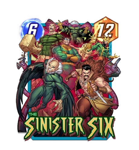 Sinister Six Marvel Snap card art