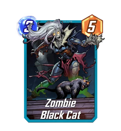 Zombie Black Cat Marvel Snap card art