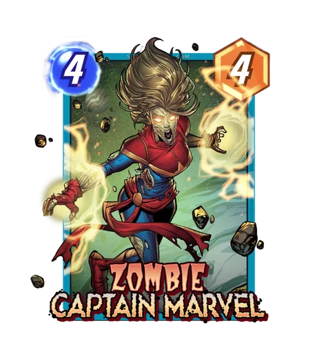 Zombie Captain Marvel Marvel Snap card art