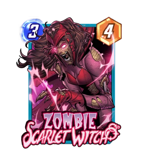 Zombie Scarlet Witch Marvel Snap card art