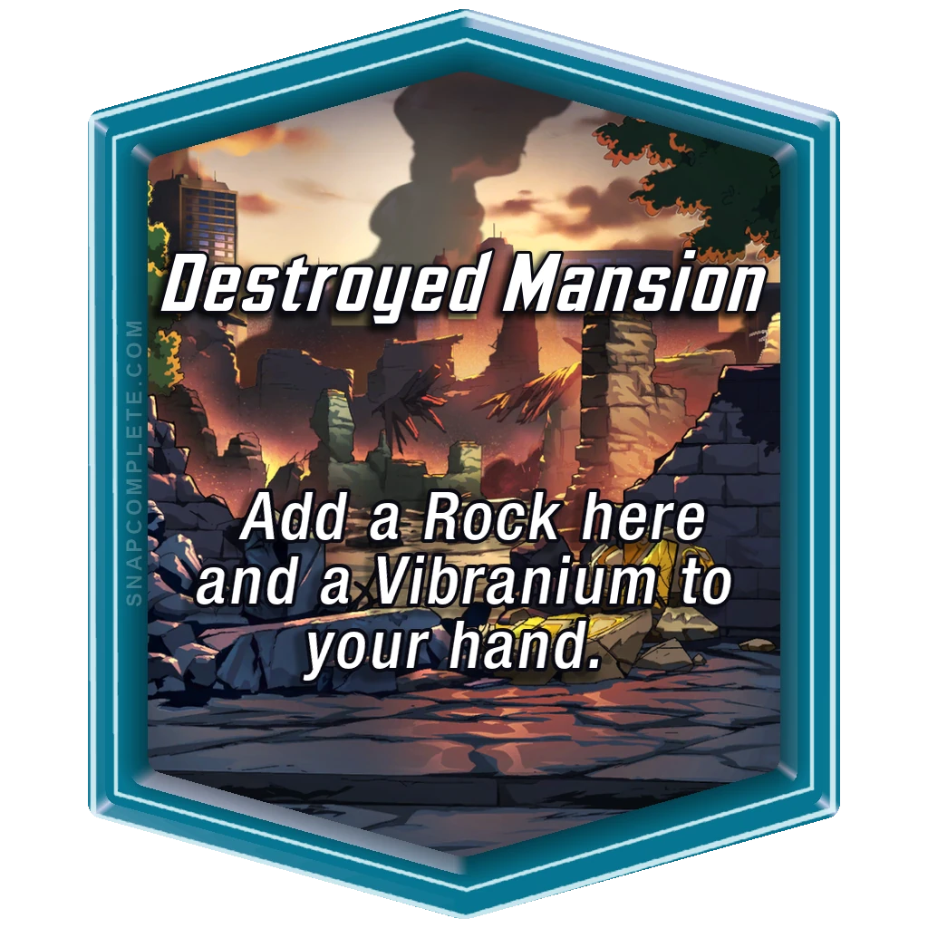 Destroyed Mansion Marvel Snap location art
