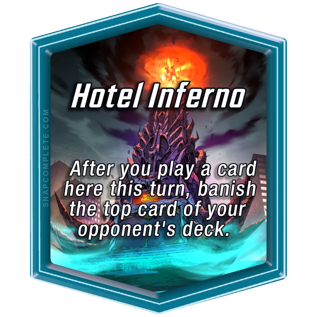 Hotel Inferno Marvel Snap location art