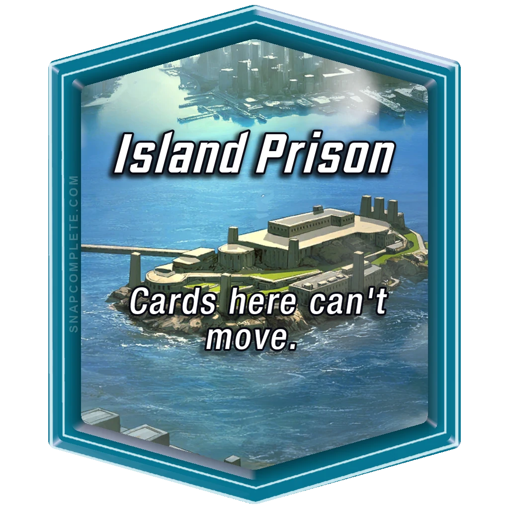 Island Prison Marvel Snap location art