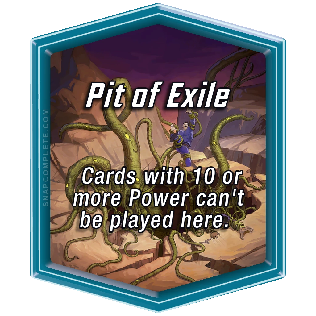 Pit of Exile Marvel Snap location art