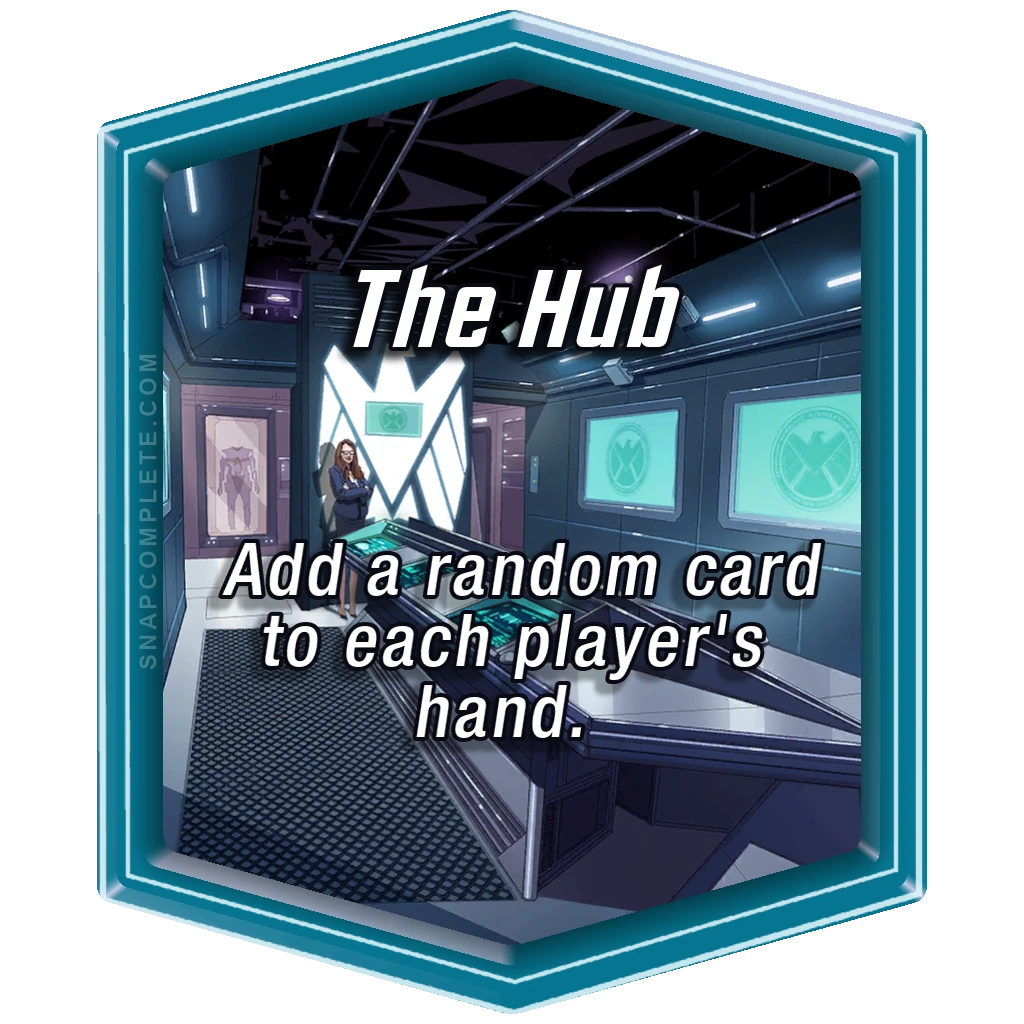The Hub Marvel Snap location art