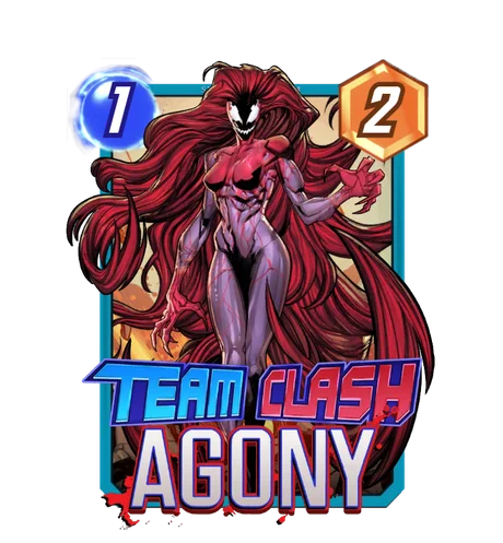 Agony (Web-Slingers) Team Clash card art - Marvel Snap