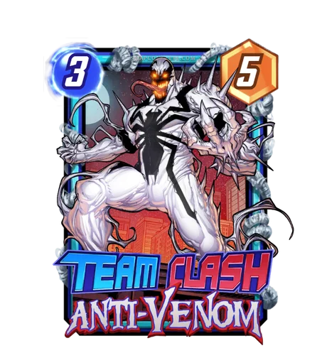 Anti-Venom (Web-Slingers) Team Clash card art - Marvel Snap