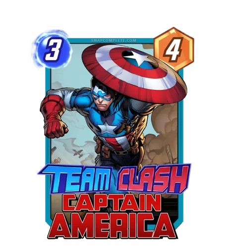 CaptainAmericaAvengers Team Clash card art - Marvel Snap
