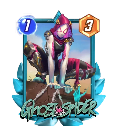 Ghost-Spider Champion Grand Arena card art - Marvel Snap