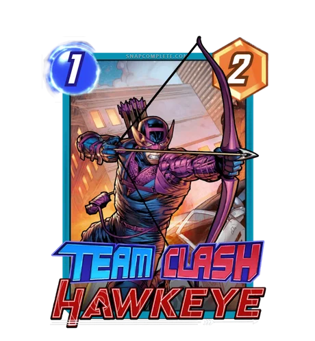 Hawkeye (Avengers) Team Clash card art - Marvel Snap