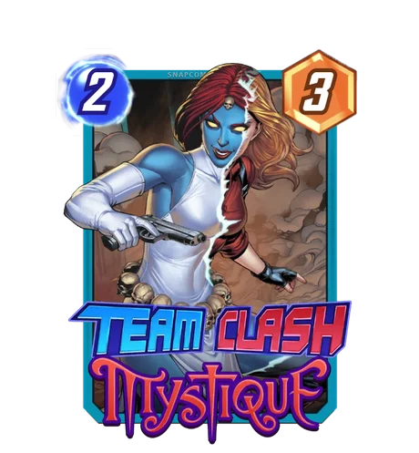 Mystique (Brotherhood of Mutants) Team Clash card art - Marvel Snap