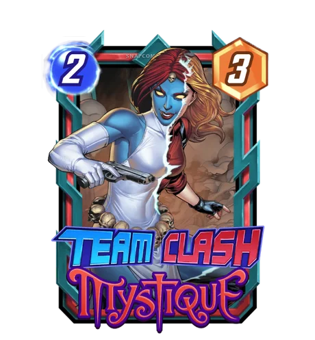 Mystique (Brotherhood of Mutants) Team Clash card art - Marvel Snap