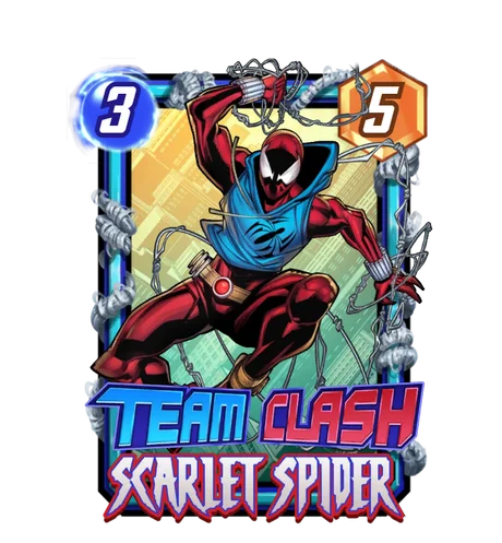 Scarlet Spider (Web-Slingers) Team Clash card art - Marvel Snap