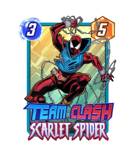 Scarlet Spider (Web-Slingers) Team Clash card art - Marvel Snap