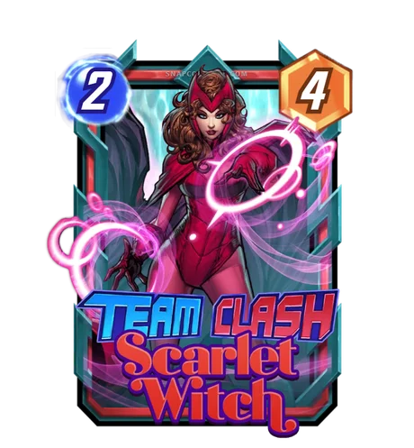 Scarlet Witch (Brotherhood of Mutants) Team Clash card art - Marvel Snap