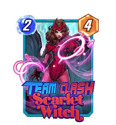 Scarlet Witch (Brotherhood of Mutants) Team Clash card art - Marvel Snap