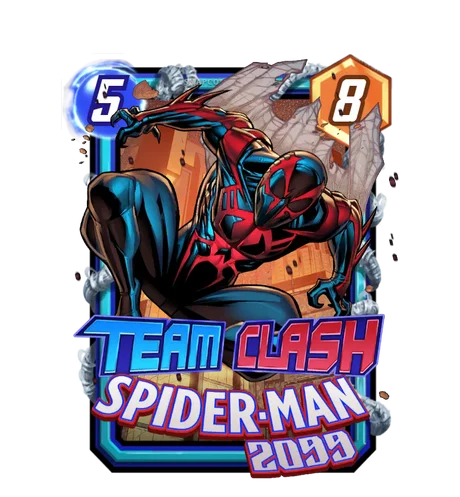 Spider-Man 2099 (Web-Slingers) Team Clash card art - Marvel Snap