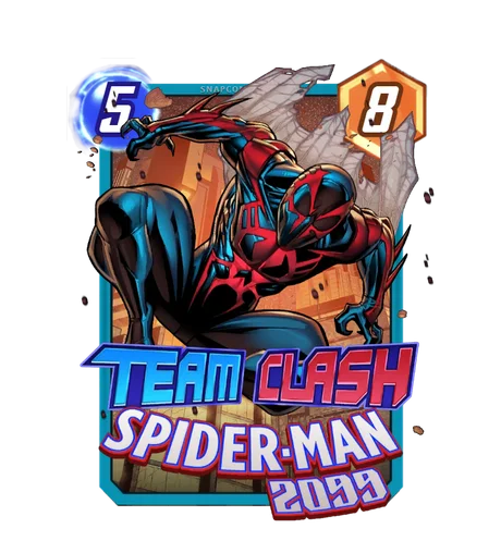 Spider-Man 2099 (Web-Slingers) Team Clash card art - Marvel Snap