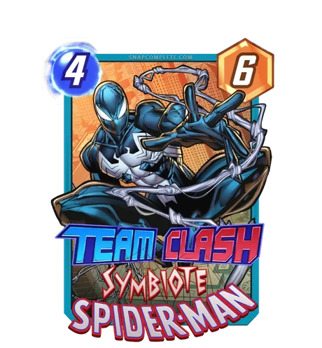 Symbiote Spider-Man - Spider-Verse Team Clash card art - Marvel Snap