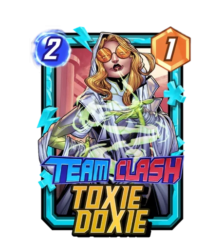 Toxie Doxie (Thunderbolts) Team Clash card art - Marvel Snap