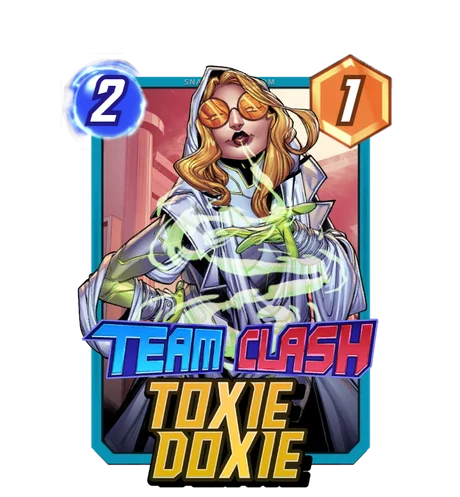 Toxie Doxie (Thunderbolts) Team Clash card art - Marvel Snap